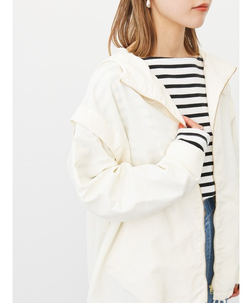 Samansa Mos2 blue（サマンサモスモスブルー）の「袖2wayマウンテンパーカー（ブルゾン・レディース・ブラック/カーキ/オフホワイト・ﾌﾘ-）」の20枚目の写真