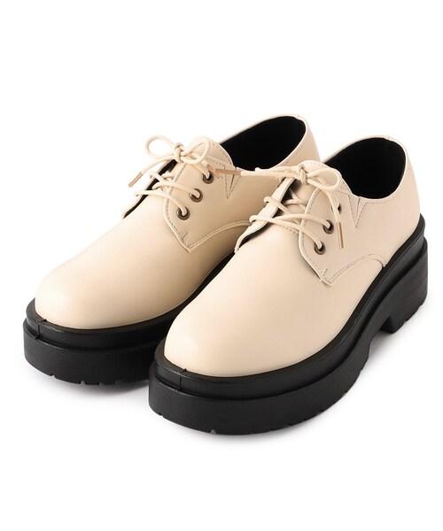 cs T&P（シーエスティーアンドピー）の「厚底 マニッシュ（パンプス・レディース・アイボリー/ブラック/ブラック系1/ダークブラウン・S/M/LL/L）」の5枚目の写真