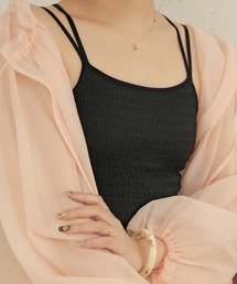 【カップ付き】フクレジャガードキャミソール/【WEB/EC限定商品】