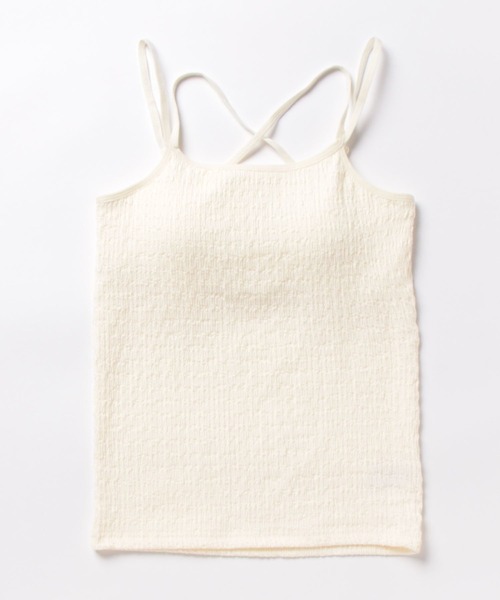 Ambre Neige(アンブルネージュ)の「【カップ付き】フクレジャガードキャミソール/【WEB/EC限定商品】(キャミソール・レディース・ダークブラウン/ブラック/アイボリー・FREE)」の14枚目の写真