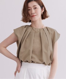 UR'S | タックネックボリュームショルダートップス(Tシャツ/カットソー)