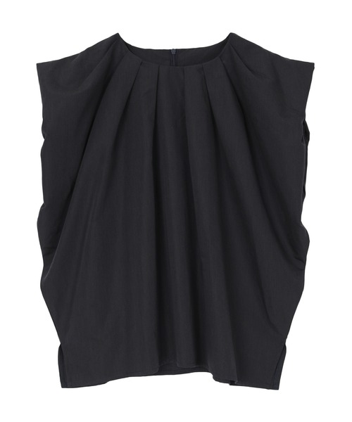 UR'S(ユアーズ)の「タックネックボリュームショルダートップス(Tシャツ/カットソー・レディース・グリーン系その他/ダークネイビー/ホワイト/イエロー/ベージュ/ブルー・S/M/L)」の12枚目の写真