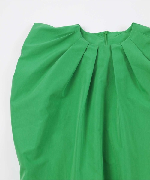 UR'S(ユアーズ)の「タックネックボリュームショルダートップス(Tシャツ/カットソー・レディース・グリーン系その他/ダークネイビー/ホワイト/イエロー/ベージュ/ブルー・S/M/L)」の20枚目の写真