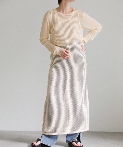 メッシュロングワンピース（ワンピース）｜select MOCA（セレクトモカ