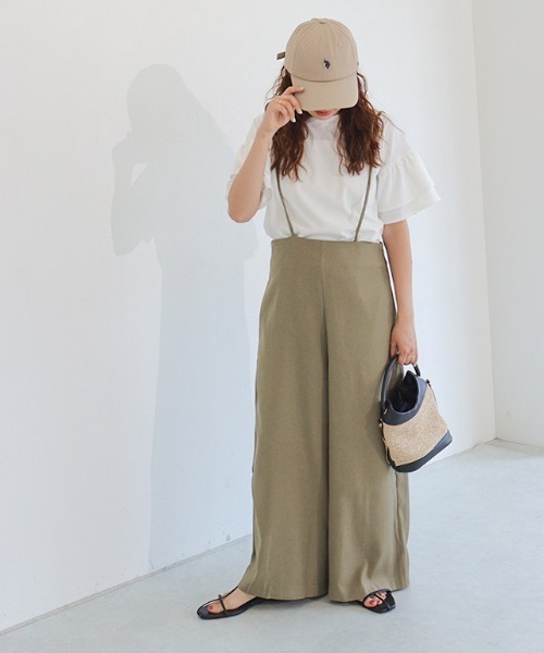 Pierrot（ピエロ）の「華奢ストラップサロペット（サロペット/オーバーオール・レディース・ブラック/ネイビー/ベージュ/アイボリー・M/L）」の18枚目の写真