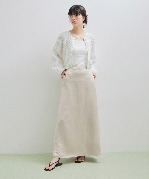 ADAM ET ROPE'(アダムエロペ)の「リキッドサテンスカート(スカート・レディース・ブラック/キナリ/サックスブルー・36/38)」の16枚目の写真