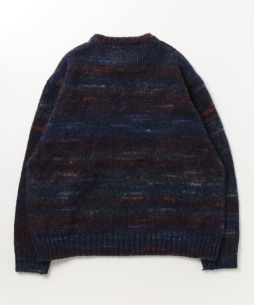 URU(ウル)の「URU/ウル/CREW NECK KNIT(ニット/セーター・メンズ・ベージュ/ネイビー・F)」の3枚目の写真