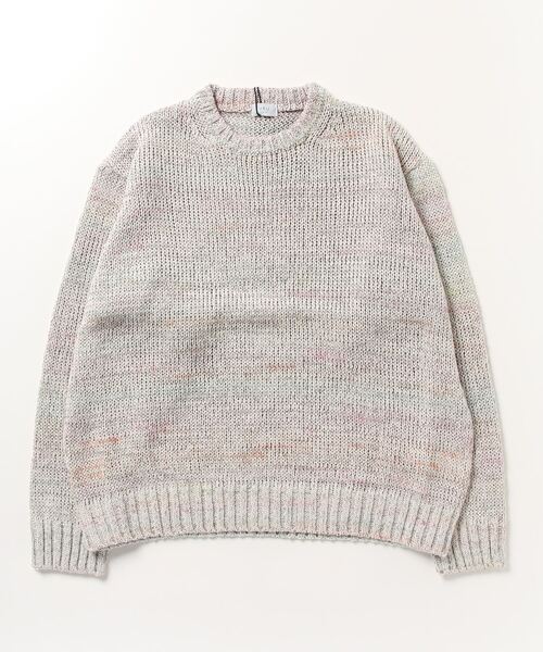 URU(ウル)の「URU/ウル/CREW NECK KNIT(ニット/セーター・メンズ・ベージュ/ネイビー・F)」の6枚目の写真