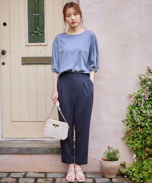 ANY SIS(エニィスィス)の「【接触冷感&UVカット】サラキレイ テーパードパンツ(その他パンツ・レディース・ネイビー系/アイボリー系/オレンジ系/カーキ系/黄土色系・3/2/1)」の16枚目の写真