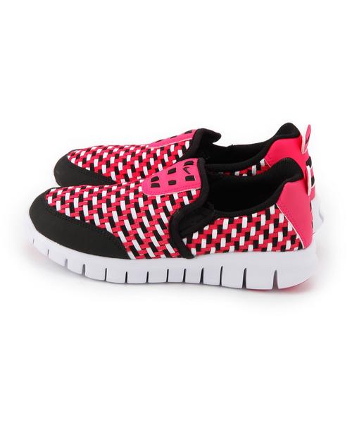 NIKE（ナイキ）の「BY KIDS NIKE フリーウーブン スニーカー（スニーカー・キッズ・ブラック/ピンク・17cm/18cm/19cm/20cm）」の4枚目の写真