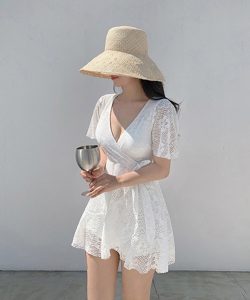 Dita Muaj.（ディータムアージュ）の「総レースワンピース水着（水着・レディース・ブラック/ホワイト・M/L/XL）」の2枚目の写真