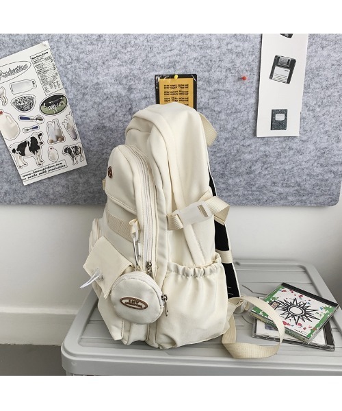 mushwear(マッシュウェア)の「LHYリュック(バックパック/リュック・メンズ・ブラウン/ホワイト/ブラック/ベージュ・FREE)」の5枚目の写真