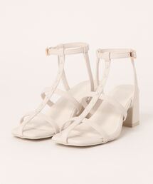 EDIT COLOGNE | パール付Tストラップサンダル(パンプス)