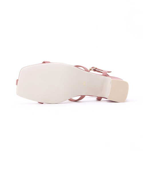 EDIT COLOGNE(エディットコロン)の「パール付Tストラップサンダル(パンプス・レディース・ホワイト/ピンク/ブラック・23.0cm/23.5cm/24.0cm)」の6枚目の写真