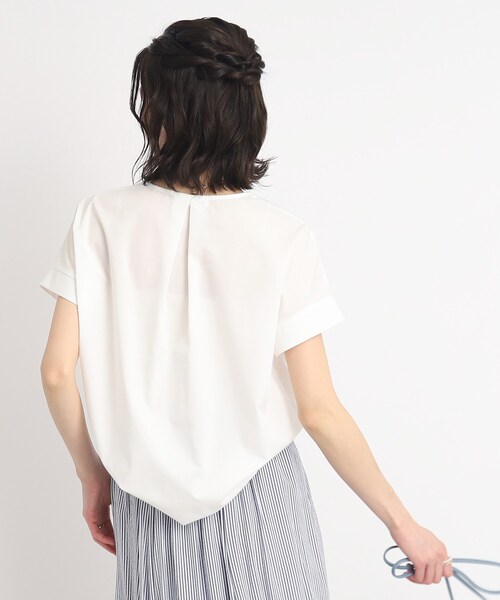 SHOO・LA・RUE(シューラルー)の「◆この夏、ヘビロテな予感!シンプル スキッパーシャツ(シャツ/ブラウス・レディース・カーキ/ネイビー/ライトパープル/ホワイト系・04/02/03)」の10枚目の写真