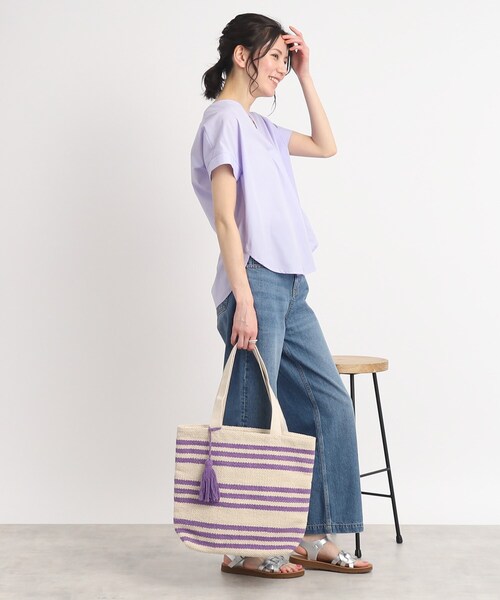 SHOO・LA・RUE(シューラルー)の「◆この夏、ヘビロテな予感!シンプル スキッパーシャツ(シャツ/ブラウス・レディース・カーキ/ネイビー/ライトパープル/ホワイト系・04/02/03)」の17枚目の写真