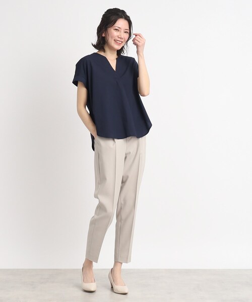 SHOO・LA・RUE(シューラルー)の「◆この夏、ヘビロテな予感!シンプル スキッパーシャツ(シャツ/ブラウス・レディース・カーキ/ネイビー/ライトパープル/ホワイト系・04/02/03)」の22枚目の写真