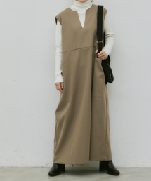 Libra Cue | キーネックロングジャンパースカート(ジャンパースカート)