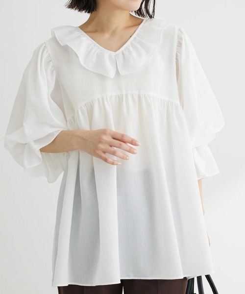 Green Parks（グリーンパークス）の「キャンディスリーブブラウス