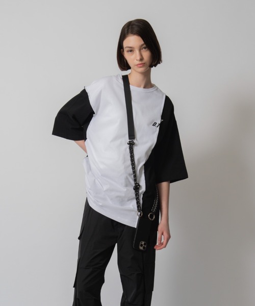 D.TT.K(ディティーティーケー)の「【ユニセックスアイテム】RE-BUILED T-SHIRTS オーバーサイズ ルーズシルエット 再構築 Tシャツ(Tシャツ/カットソー・メンズ・ホワイト/ブラック・FREE)」の19枚目の写真