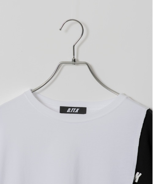D.TT.K(ディティーティーケー)の「【ユニセックスアイテム】RE-BUILED T-SHIRTS オーバーサイズ ルーズシルエット 再構築 Tシャツ(Tシャツ/カットソー・メンズ・ホワイト/ブラック・FREE)」の10枚目の写真