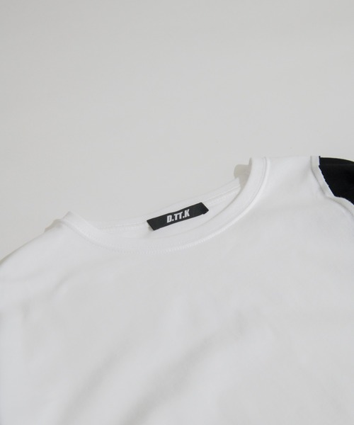 D.TT.K(ディティーティーケー)の「【ユニセックスアイテム】RE-BUILED T-SHIRTS オーバーサイズ ルーズシルエット 再構築 Tシャツ(Tシャツ/カットソー・メンズ・ホワイト/ブラック・FREE)」の6枚目の写真