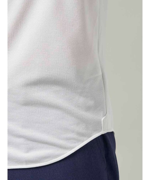 Perfect Suit FActory(パーフェクトスーツファクトリー)の「先染めポロシャツ【ビジネス対応可】リネンタッチ カーキ/ホワイト/ベージュ/グレー(ポロシャツ・メンズ・ネイビー/ベージュ/チャコールグレー/ホワイト/カーキ・L/S/LL/M)」の7枚目の写真