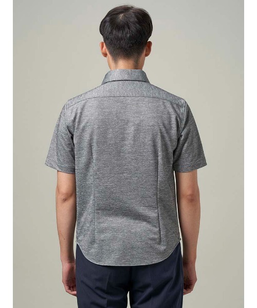 Perfect Suit FActory(パーフェクトスーツファクトリー)の「先染めポロシャツ【ビジネス対応可】リネンタッチ カーキ/ホワイト/ベージュ/グレー(ポロシャツ・メンズ・ネイビー/ベージュ/チャコールグレー/ホワイト/カーキ・L/S/LL/M)」の10枚目の写真