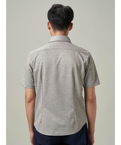 Perfect Suit FActory(パーフェクトスーツファクトリー)の「先染めポロシャツ【ビジネス対応可】リネンタッチ カーキ/ホワイト/ベージュ/グレー(ポロシャツ・メンズ・ネイビー/ベージュ/チャコールグレー/ホワイト/カーキ・L/S/LL/M)」の17枚目の写真