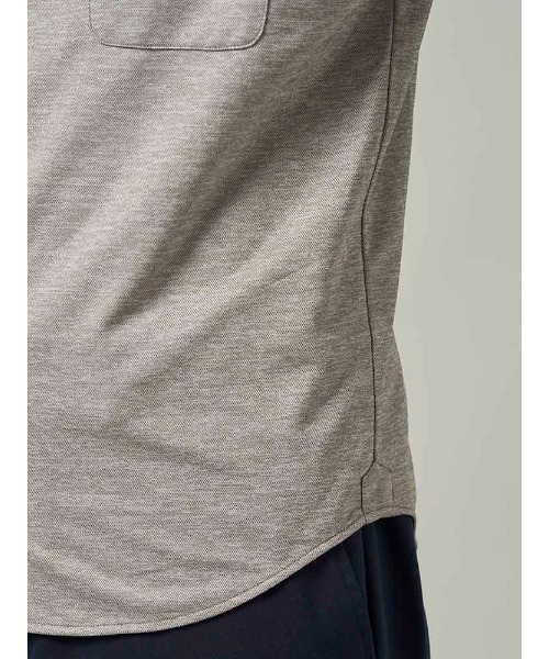 Perfect Suit FActory(パーフェクトスーツファクトリー)の「先染めポロシャツ【ビジネス対応可】リネンタッチ カーキ/ホワイト/ベージュ/グレー(ポロシャツ・メンズ・ネイビー/ベージュ/チャコールグレー/ホワイト/カーキ・L/S/LL/M)」の21枚目の写真