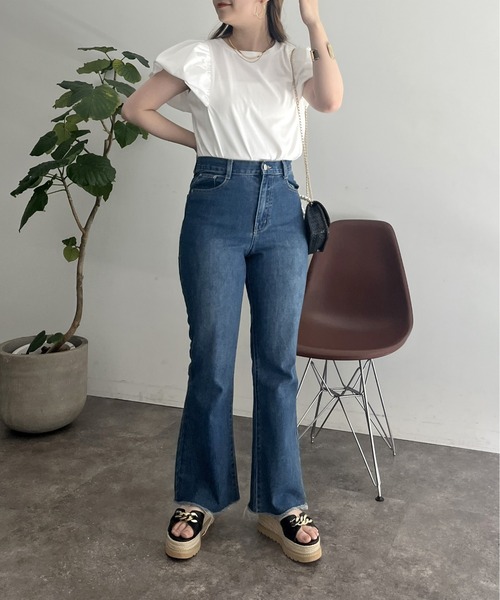 prose verse(プロズヴェール)の「バルーンパフスリーブTシャツ(Tシャツ/カットソー・レディース・ブラック/オフホワイト・MEDIUM/LARGE)」の20枚目の写真