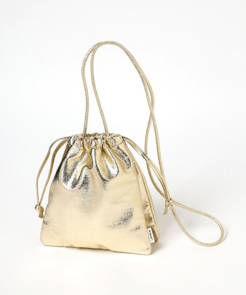 LEPSIM（レプシィム）の「メタリック巾着バッグ 904474（ハンドバッグ
