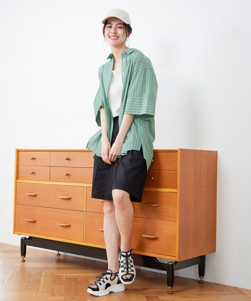 LEPSIM（レプシィム）の「12ゲージタンクビスチェ　906777（タンクトップ・レディース・オフホワイト/ブラック/グレイッシュベージュ・FREE）」の4枚目の写真