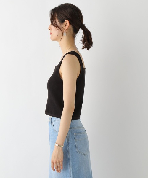 LEPSIM（レプシィム）の「12ゲージタンクビスチェ　906777（タンクトップ・レディース・オフホワイト/ブラック/グレイッシュベージュ・FREE）」の6枚目の写真