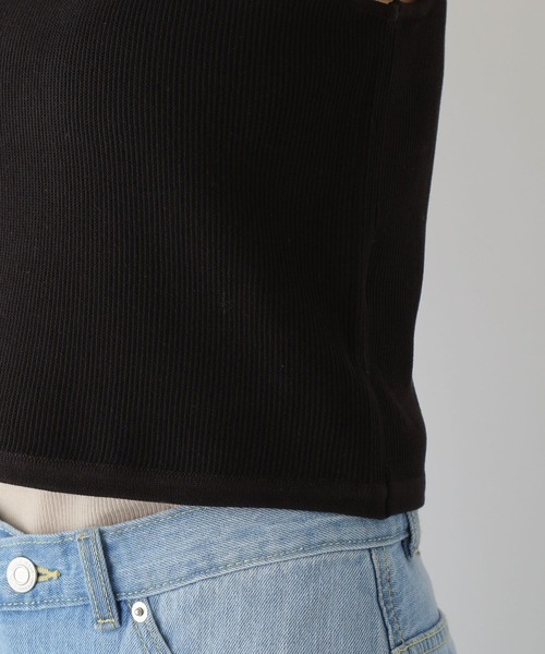 LEPSIM（レプシィム）の「12ゲージタンクビスチェ　906777（タンクトップ・レディース・オフホワイト/ブラック/グレイッシュベージュ・FREE）」の17枚目の写真