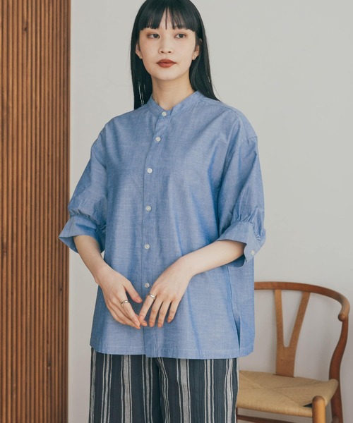 【セール】FORK&SPOON シャンブレーブラウス（シャツ/ブラウス）｜FORK&SPOON（フォークアンドスプーン）のファッション通販