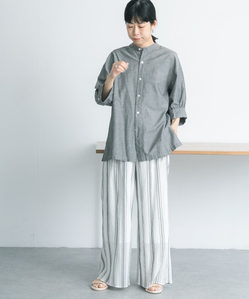 FORK&SPOON(フォークアンドスプーン)の「FORK&SPOON シャンブレーブラウス(シャツ/ブラウス・レディース・ブラック/ブルー・1)」の18枚目の写真