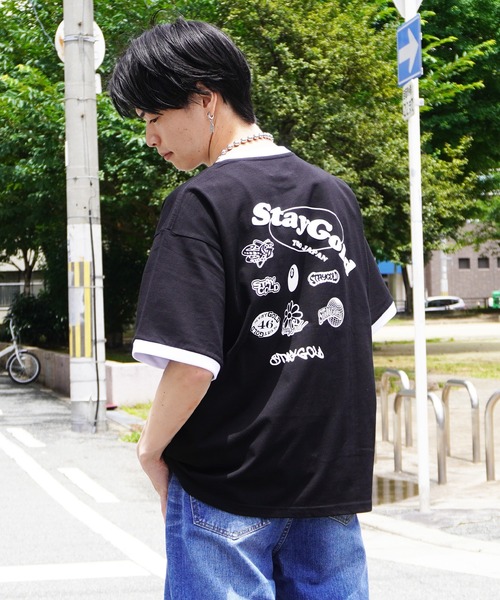 STAY GOLD(ステイゴールド)の「【STAYGOLD】コラージュ リンガーネック Tシャツ / Collage ringer neck T-shirt(Tシャツ/カットソー・メンズ・ブラック/アッシュグレー/ホワイト・M/L)」の12枚目の写真