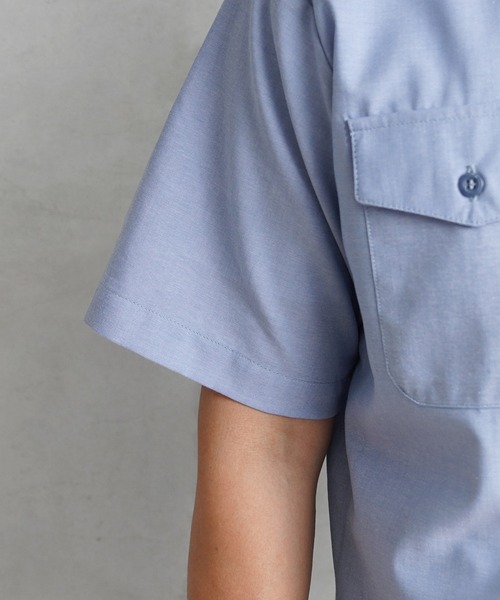 WAIPER.inc（ワイパーインク）の「WAIPER.inc 実物 新品 デッドストック 米軍 リメイク U.S.NAVY シャンブレーシャツ 半袖 ボックスカット（シャツ/ブラウス・メンズ・ブルー・L/XL）」の3枚目の写真