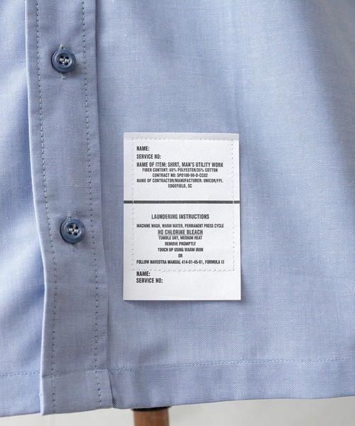 WAIPER.inc（ワイパーインク）の「WAIPER.inc 実物 新品 デッドストック 米軍 リメイク U.S.NAVY シャンブレーシャツ 半袖 ボックスカット（シャツ/ブラウス・メンズ・ブルー・L/XL）」の7枚目の写真