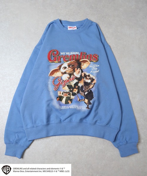 Salong hameu（サロン ハミュー）の「GREMLINS（グレムリン）GIZMOギズモ フォトプリント＆刺繍ビッグシルエット スウェットトレーナー ユニセックス（スウェット・メンズ・パープル/ホワイト系その他/グリーン系その他/スミクロ/ブラック系その他/アッシュグレー/パープル系その他/ブルー/グレー系その他/ブラック系その他2/ブラック系その他4/グレー系その他3/ブラック系その他5/グレー系その他4/ワインレッド/ダークグリーン/ブラック系その他3/グレー系その他2/ブラック系その他6/ブラック系その他7/グレー系その他5・LL/M/L）」の18枚目の写真
