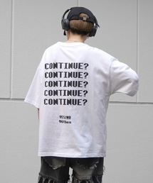 【96thes】韓国ストリート ビックシルエット ゲームロゴバックプリントTシャツ カットソー ユニセックス
