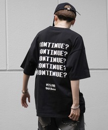 【96thes】韓国ストリート ビックシルエット ゲームロゴバックプリントTシャツ カットソー ユニセックス