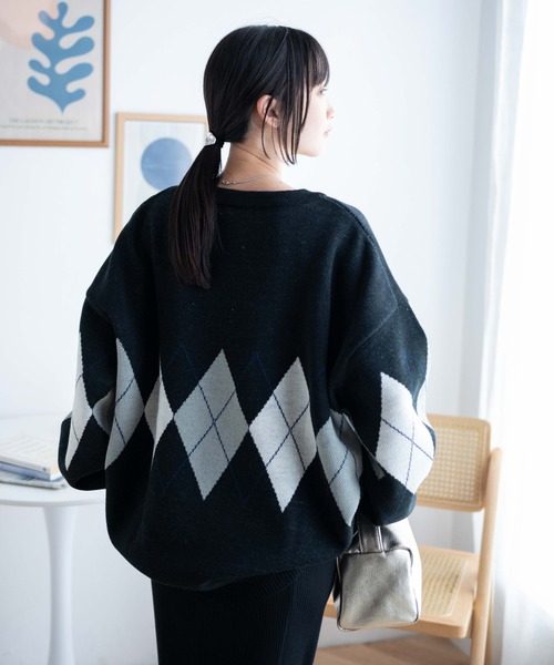 WEGO(ウィゴー)の「WEGO/ルーズフィット総柄プルオーバー(ニット/セーター・メンズ・その他2/その他3/その他1/その他4・MEDIUM/LARGE)」の21枚目の写真