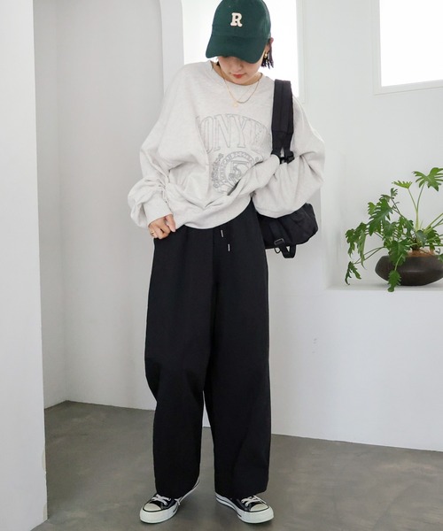 andme(アンドミー)の「ツイルオーバーサイズコクーンパンツ(その他パンツ・レディース・ブラック/ブラウン/アイボリー・M)」の16枚目の写真