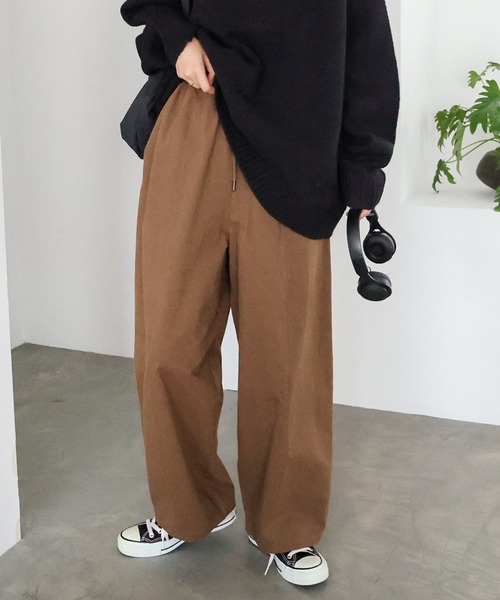 ツイルオーバーサイズコクーンパンツ（その他パンツ）｜andme