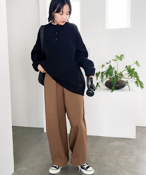 ツイルオーバーサイズコクーンパンツ（その他パンツ）｜andme