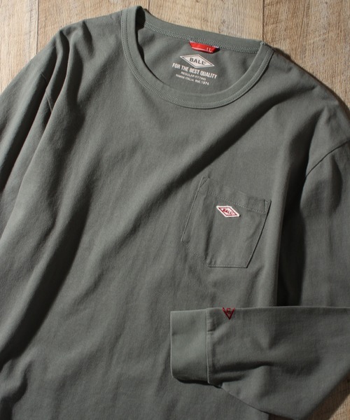 BALL(ボール)の「【BALL/ボール】ヘビーウエイトコットン ワッペンポケ付きロングスリーブTシャツ(Tシャツ/カットソー・メンズ・ブラウン/ネイビー/ブラック/イエロー系その他/ライトグレー/レンガ/モカ/ミント/オフホワイト/グリーン系・M/LL/L)」の6枚目の写真