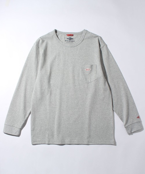 BALL(ボール)の「【BALL/ボール】ヘビーウエイトコットン ワッペンポケ付きロングスリーブTシャツ(Tシャツ/カットソー・メンズ・ブラウン/ネイビー/ブラック/イエロー系その他/ライトグレー/レンガ/モカ/ミント/オフホワイト/グリーン系・M/LL/L)」の14枚目の写真