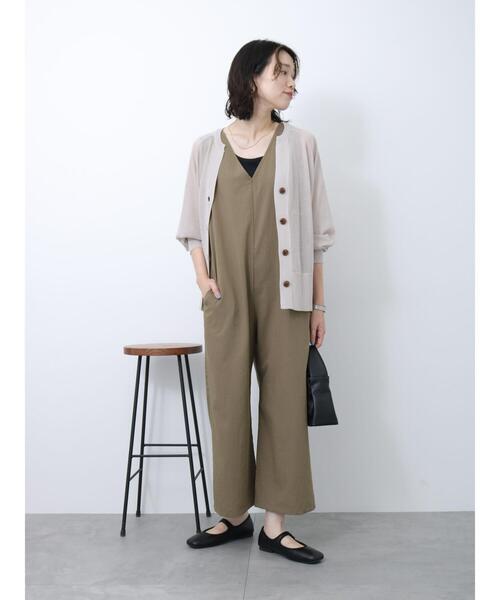 Samansa Mos2 blue(サマンサモスモスブルー)の「前後2wayタックサロペット(サロペット/オーバーオール・レディース・カーキ/ブラック/ネイビー・F)」の10枚目の写真